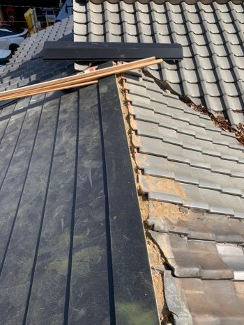 天王寺区 屋根 壁面補修工事完了 大阪市生野区の家屋 空き家の解体なら株式会社三心にお任せ